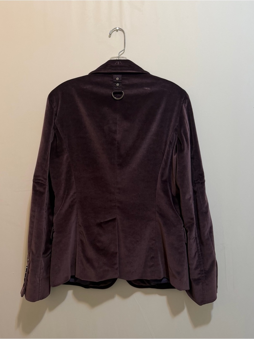 Calvaresi Women's Velvet Blazer Jacket in Plum - Picture 2 of 13